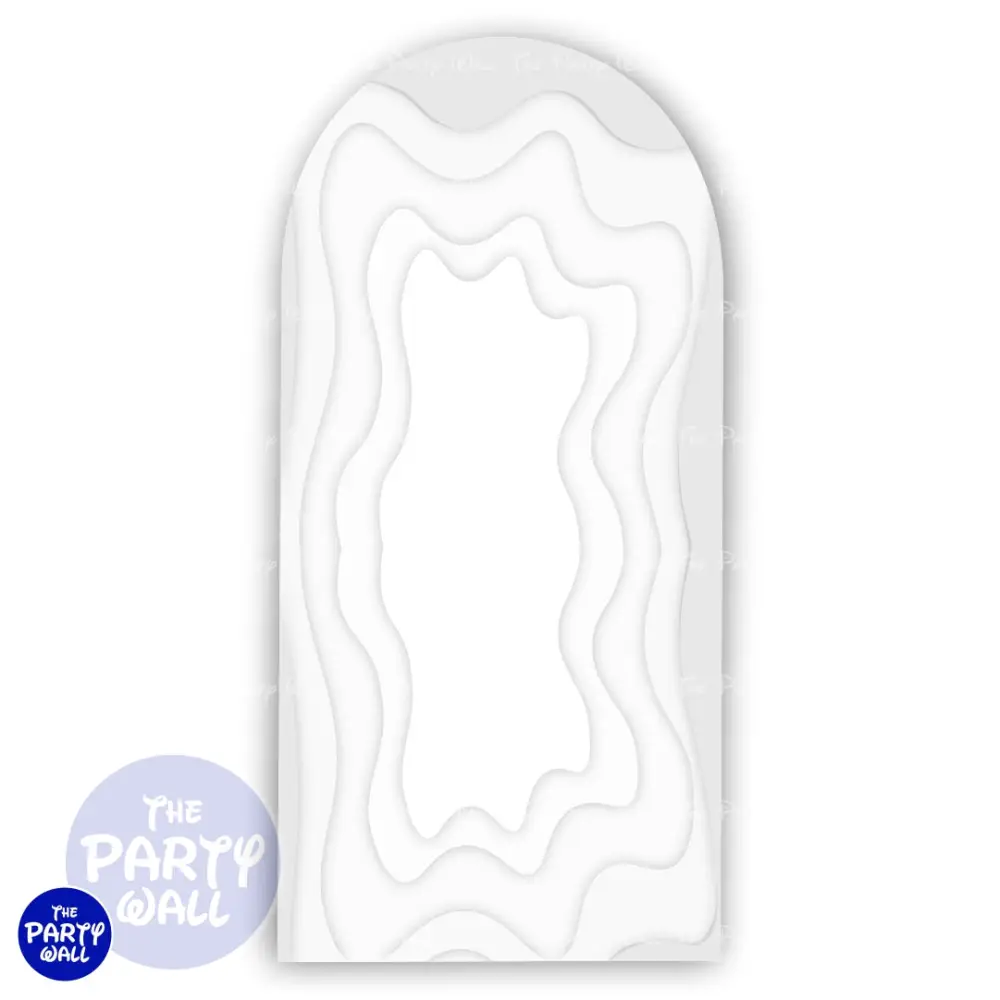 Ondas - Funda para mampara de punta redonda o rectangular The Party Wall