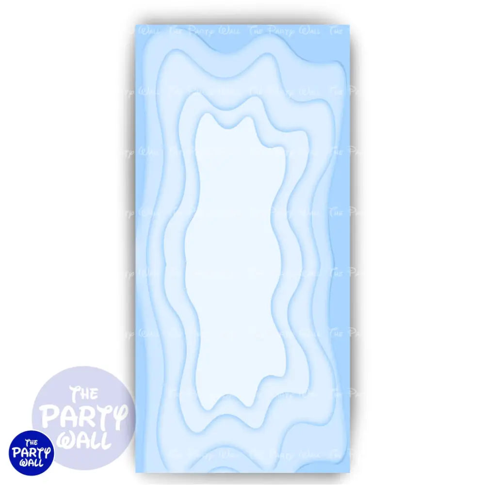 Ondas - Funda para mampara de punta redonda o rectangular The Party Wall