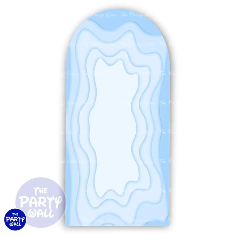 Ondas - Funda para mampara de punta redonda o rectangular The Party Wall