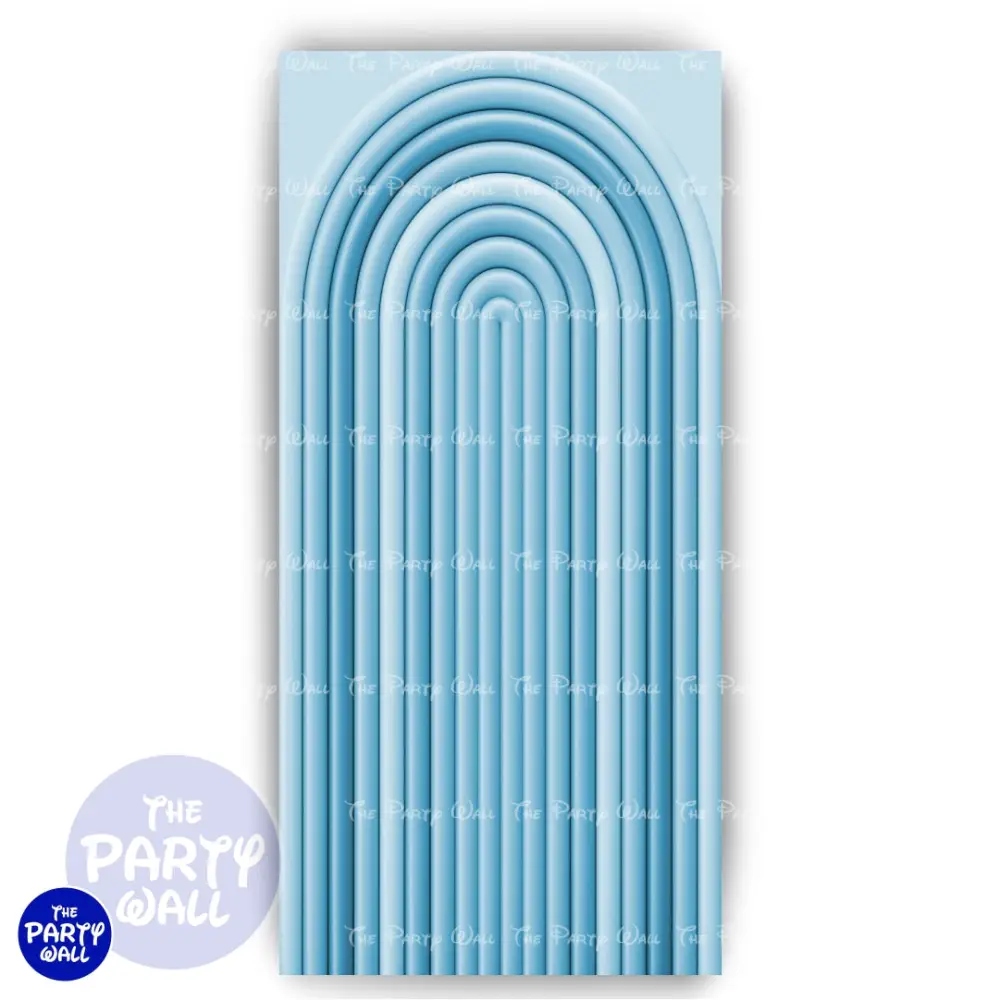 Ondas - Funda para mampara de punta redonda o rectangular The Party Wall