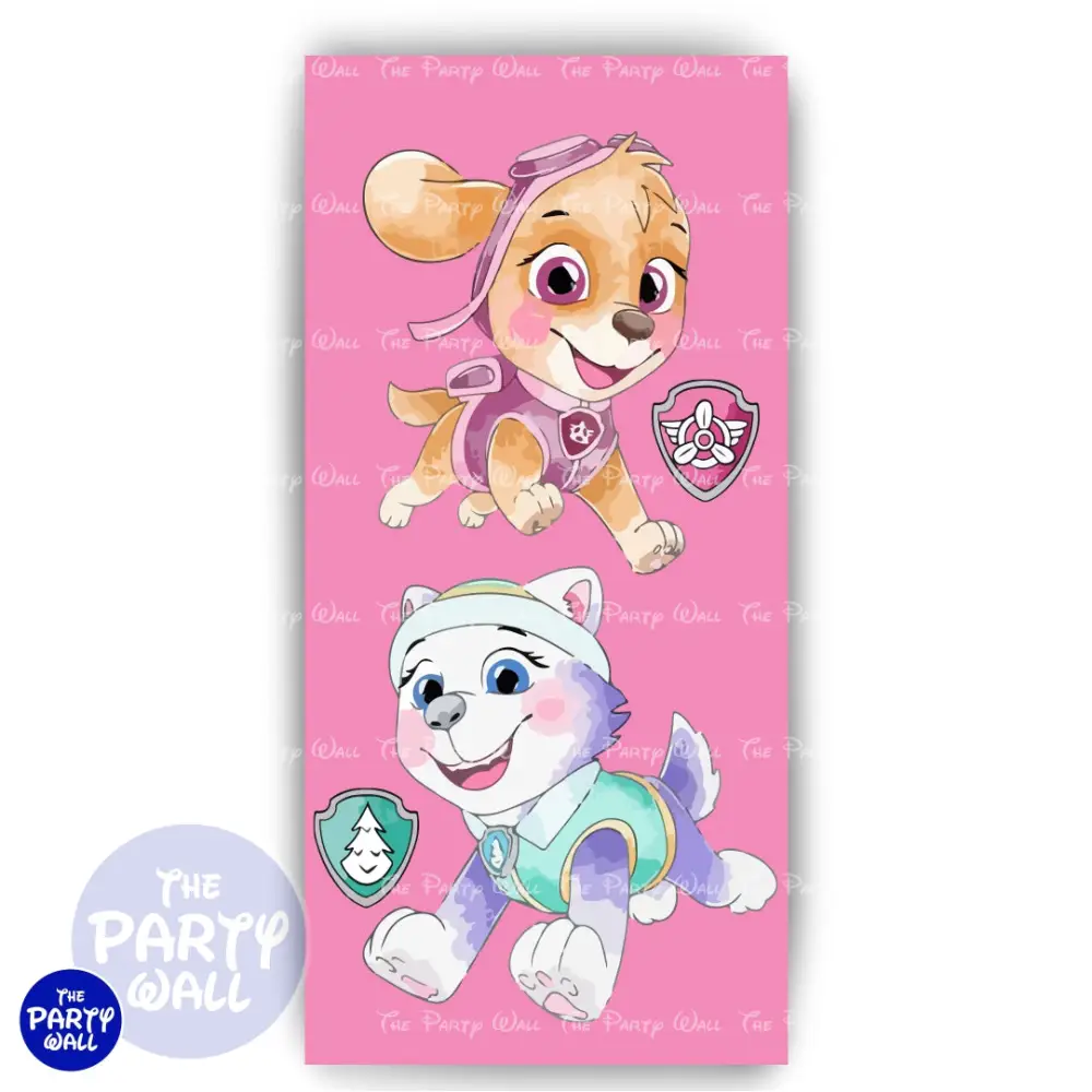 Paw Patrol - Funda para mampara de punta redonda o rectangular The Party Wall