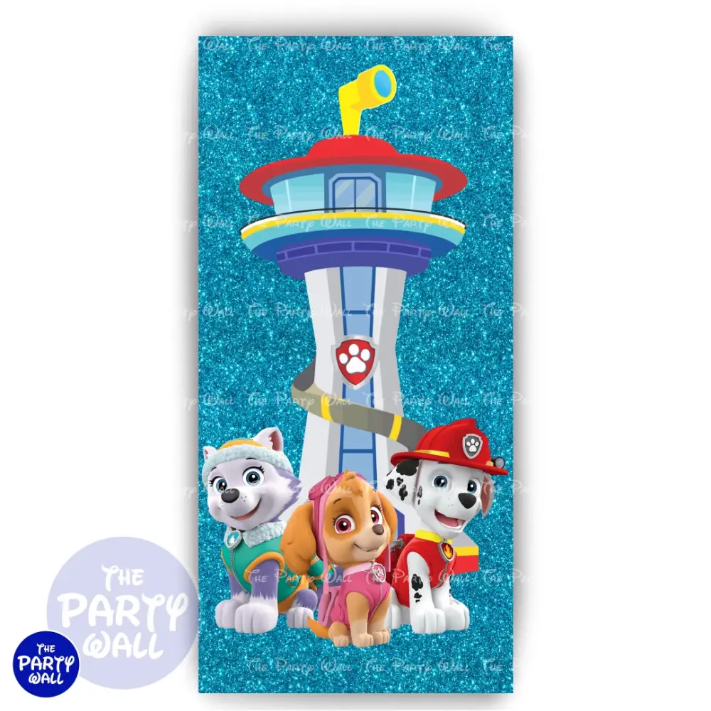 Paw Patrol - Funda para mampara de punta redonda o rectangular The Party Wall