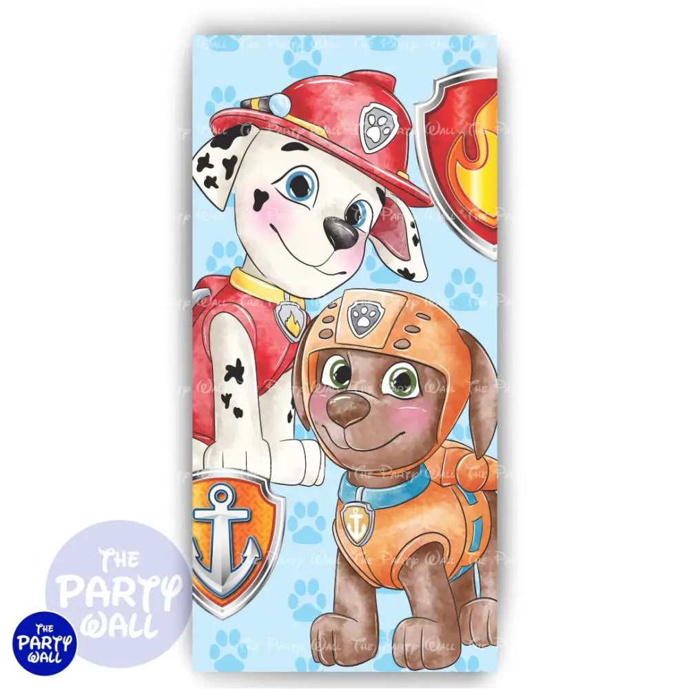 Paw Patrol - Funda para mampara de punta redonda o rectangular The Party Wall