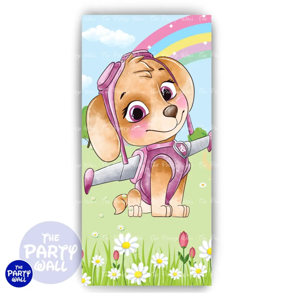 Paw Patrol - Funda para mampara de punta redonda o rectangular The Party Wall