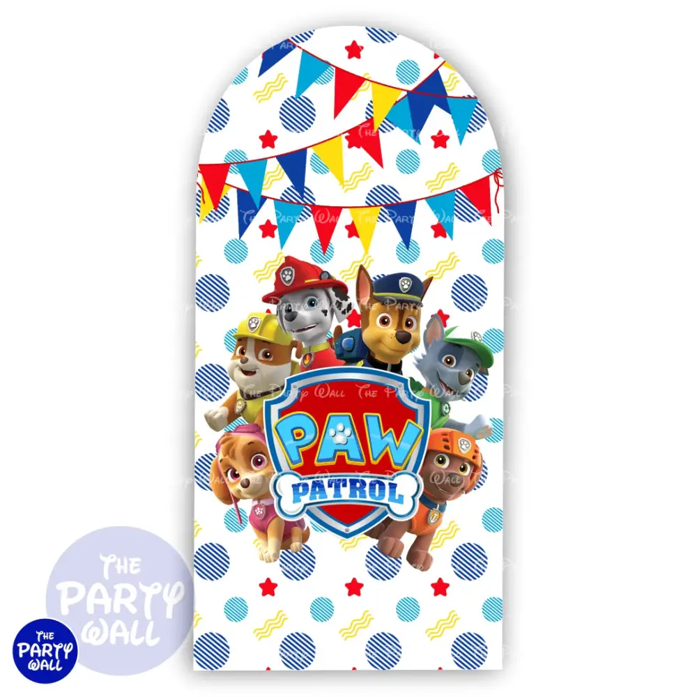 Paw Patrol - Funda para mampara de punta redonda o rectangular The Party Wall