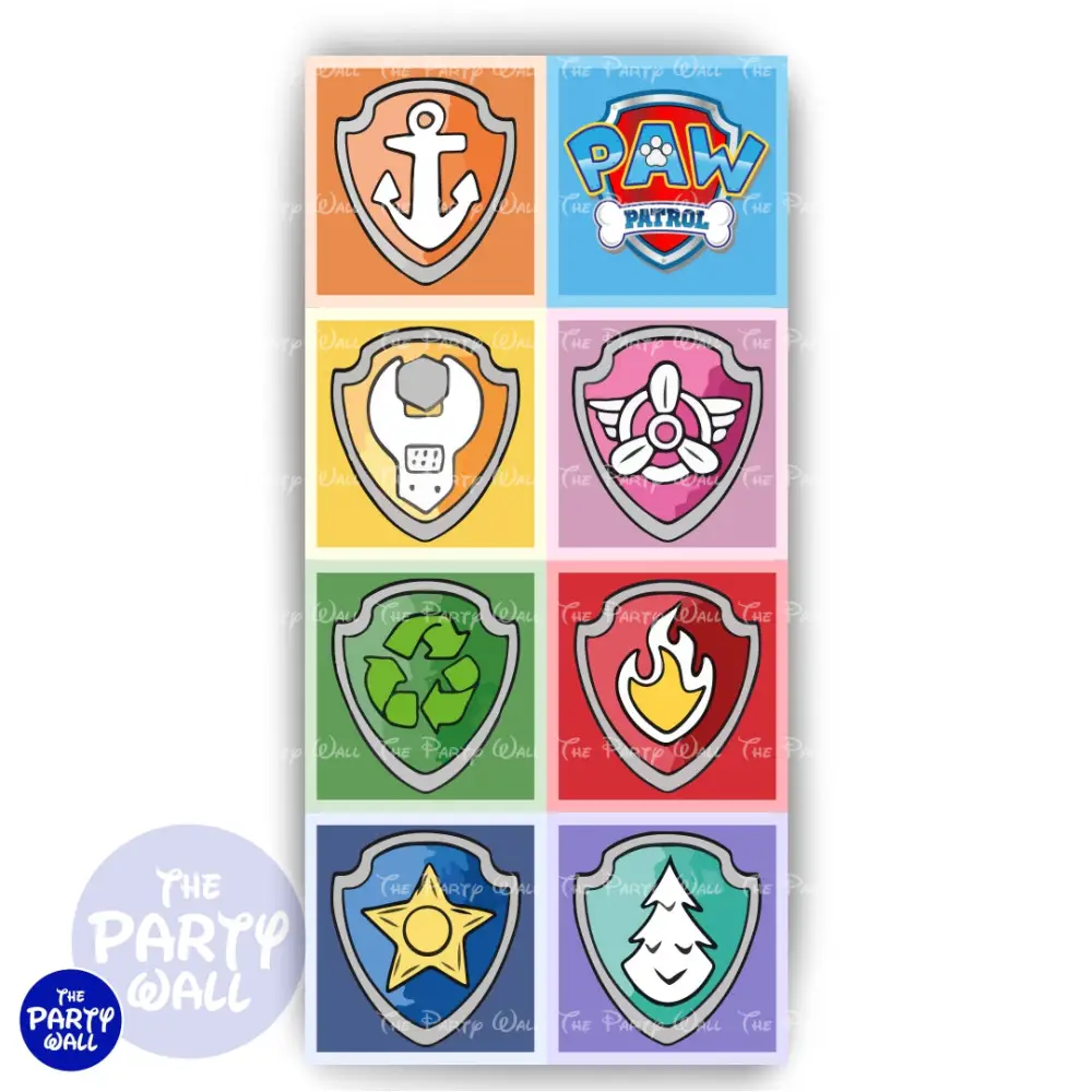 Paw Patrol - Funda para mampara de punta redonda o rectangular The Party Wall
