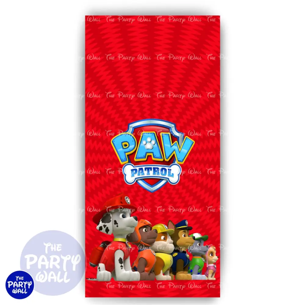 Paw Patrol - Funda para mampara de punta redonda o rectangular The Party Wall