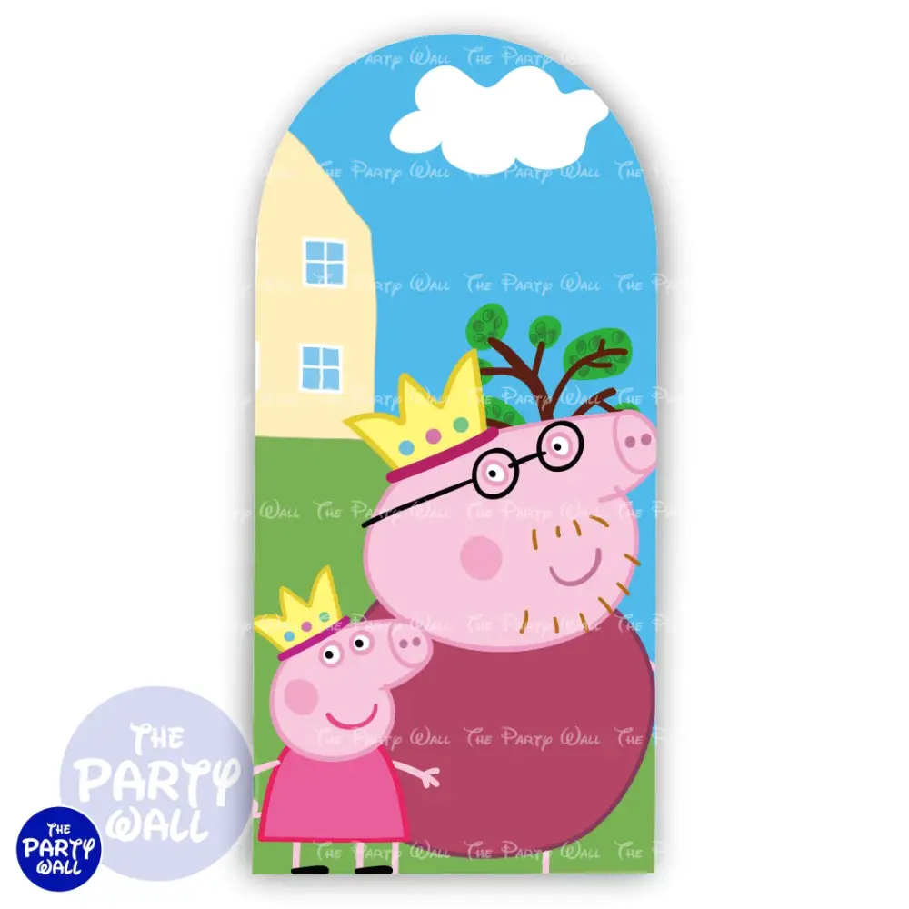 Peppa Pig - Funda para mampara de punta redonda o rectangular The Party Wall