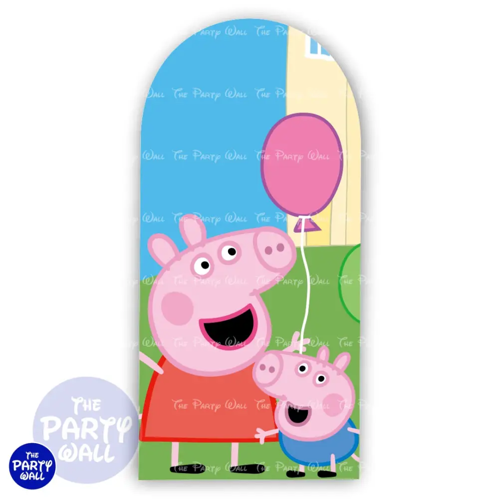 Peppa Pig - Funda para mampara de punta redonda o rectangular The Party Wall