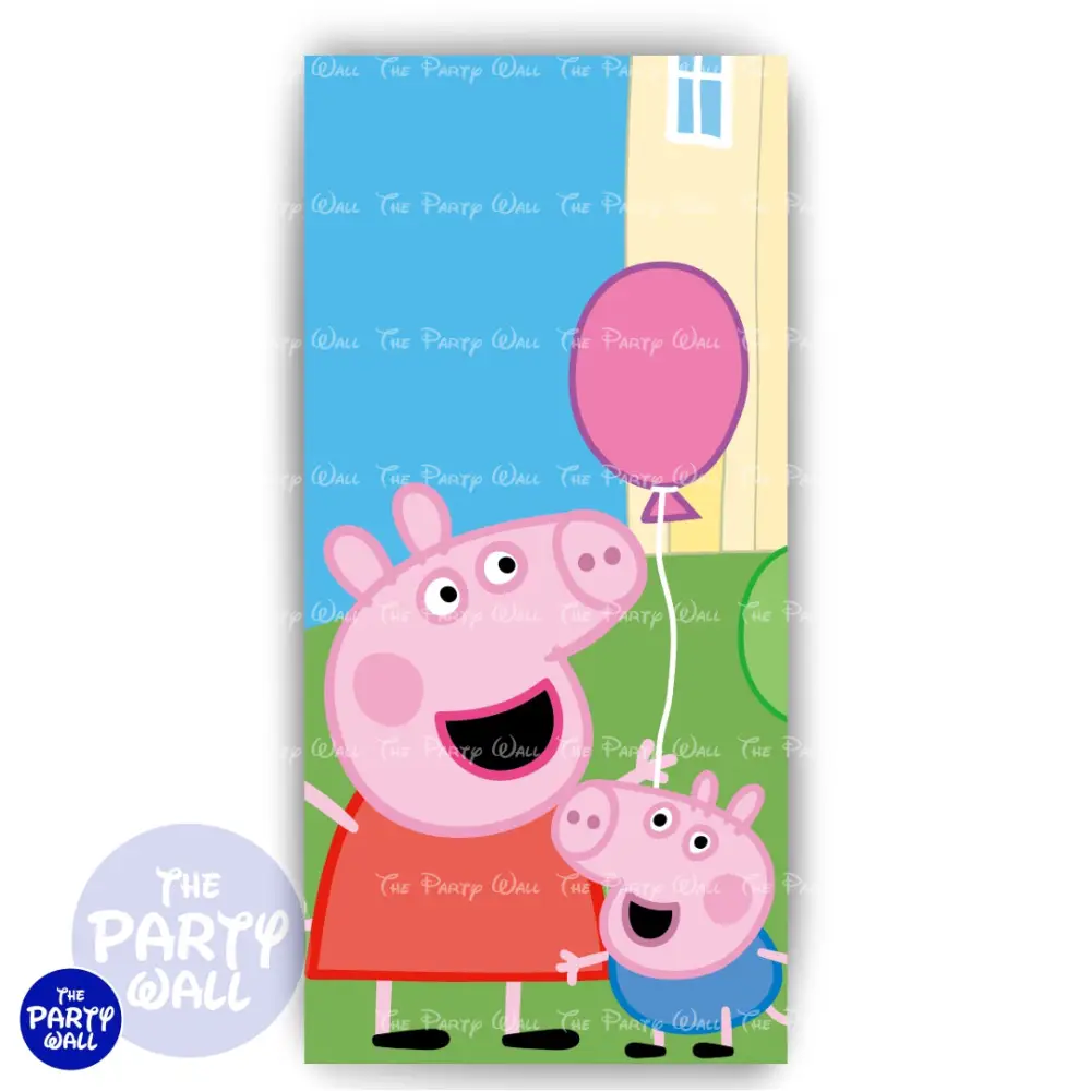 Peppa Pig - Funda para mampara de punta redonda o rectangular The Party Wall