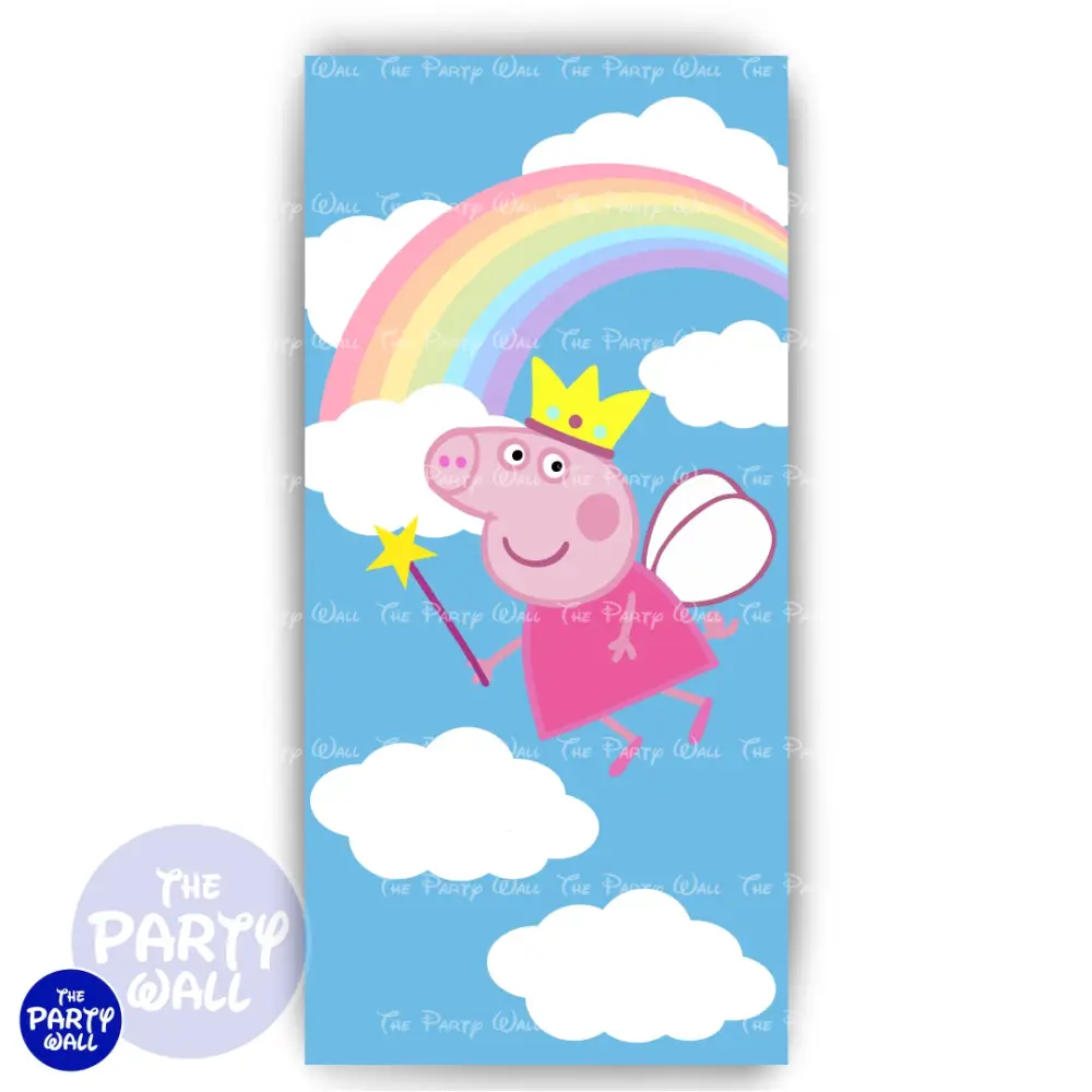 Peppa Pig - Funda para mampara de punta redonda o rectangular The Party Wall