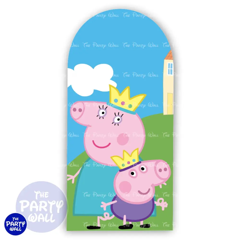 Peppa Pig - Funda para mampara de punta redonda o rectangular The Party Wall