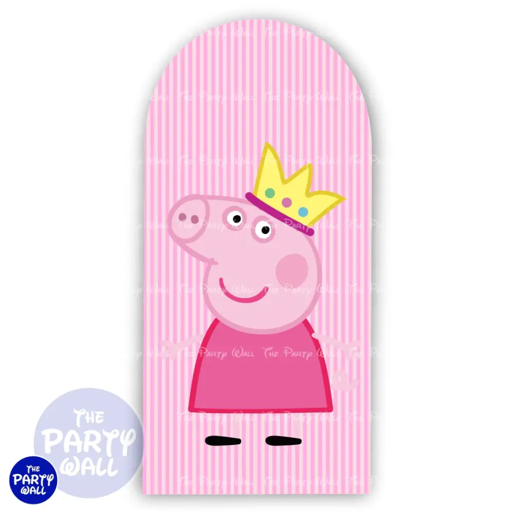 Peppa Pig - Funda para mampara de punta redonda o rectangular The Party Wall