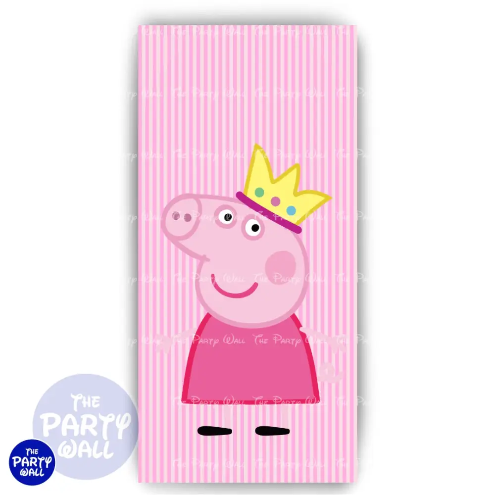 Peppa Pig - Funda para mampara de punta redonda o rectangular The Party Wall