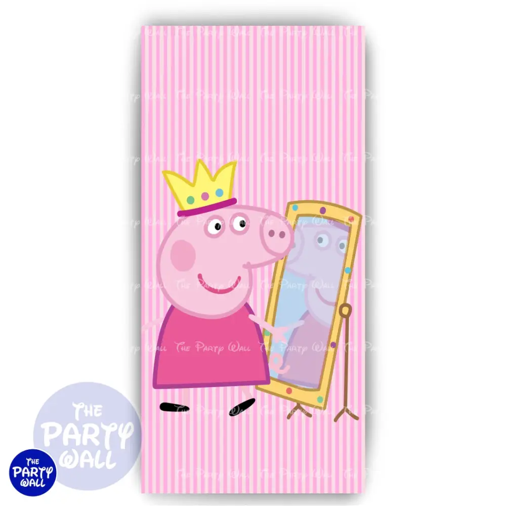 Peppa Pig - Funda para mampara de punta redonda o rectangular The Party Wall