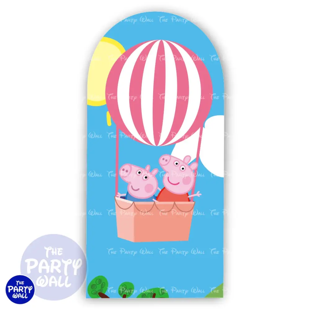 Peppa Pig - Funda para mampara de punta redonda o rectangular The Party Wall