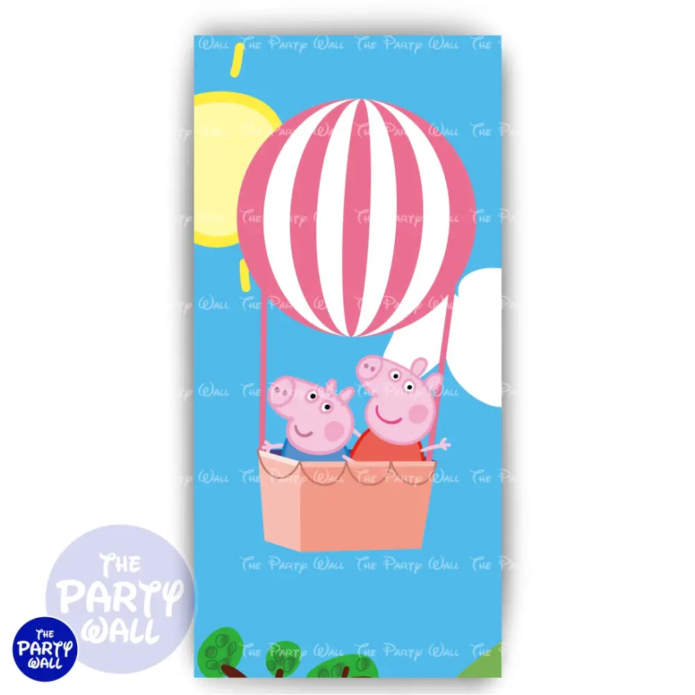 Peppa Pig - Funda para mampara de punta redonda o rectangular The Party Wall