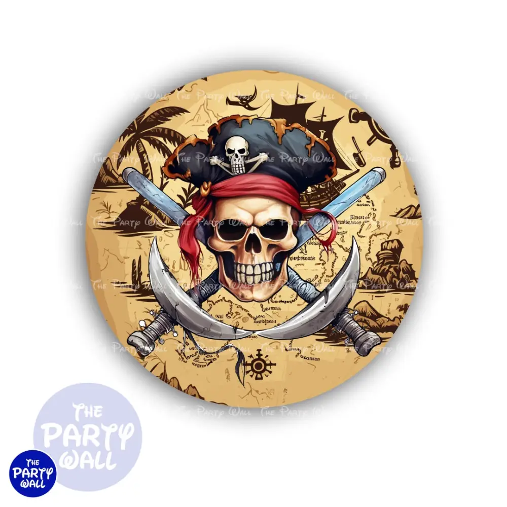 Piratas - Funda para mampara circular The Party Wall