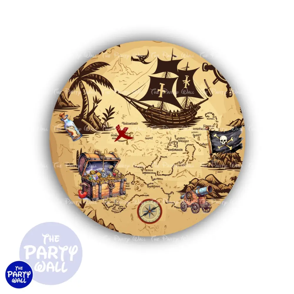 Piratas - Funda para mampara circular The Party Wall