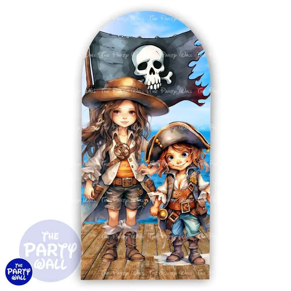 Piratas - Funda para mampara de punta redonda o rectangular The Party Wall