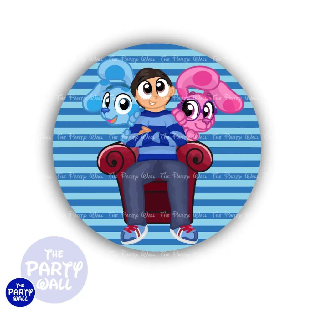 Pistas de Blue - Funda para mampara circular The Party Wall