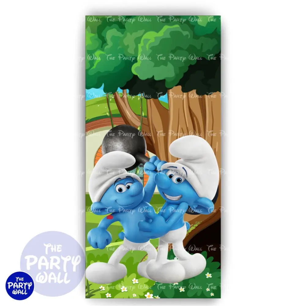Pitufos - Funda para mampara de punta redonda o rectangular The Party Wall
