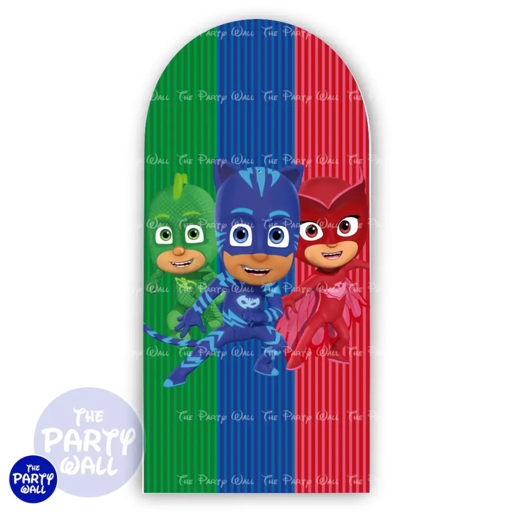 PjMasks - Funda para mampara de punta redonda o rectangular The Party Wall