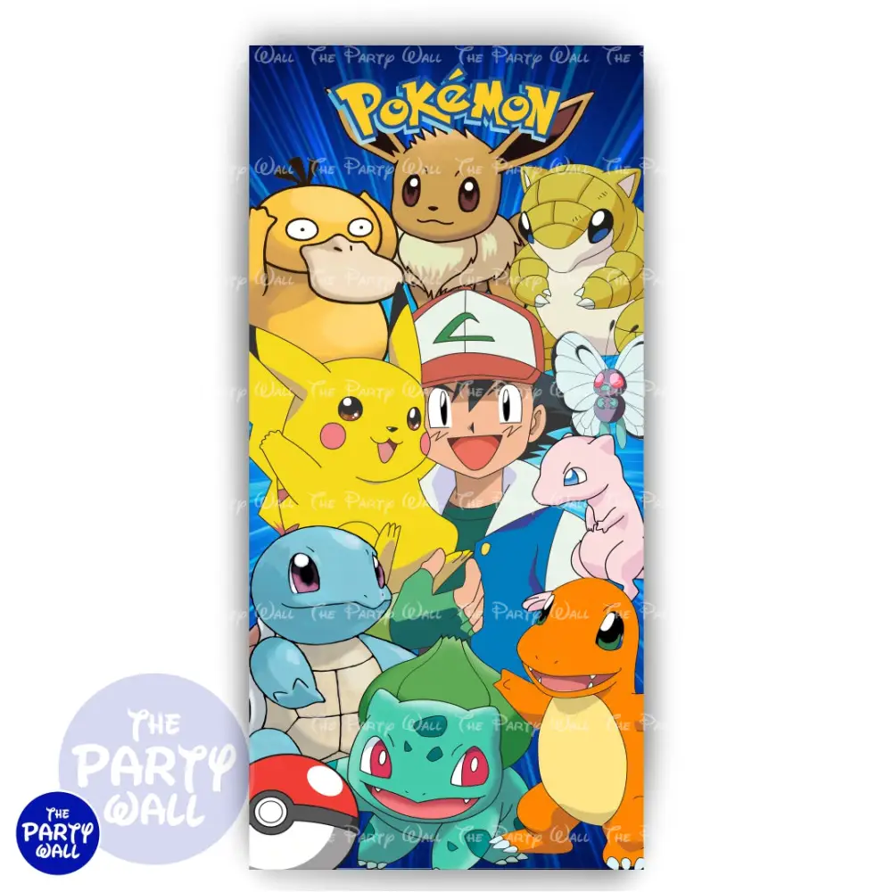Pokemon - Funda para mampara de punta redonda o rectangular The Party Wall
