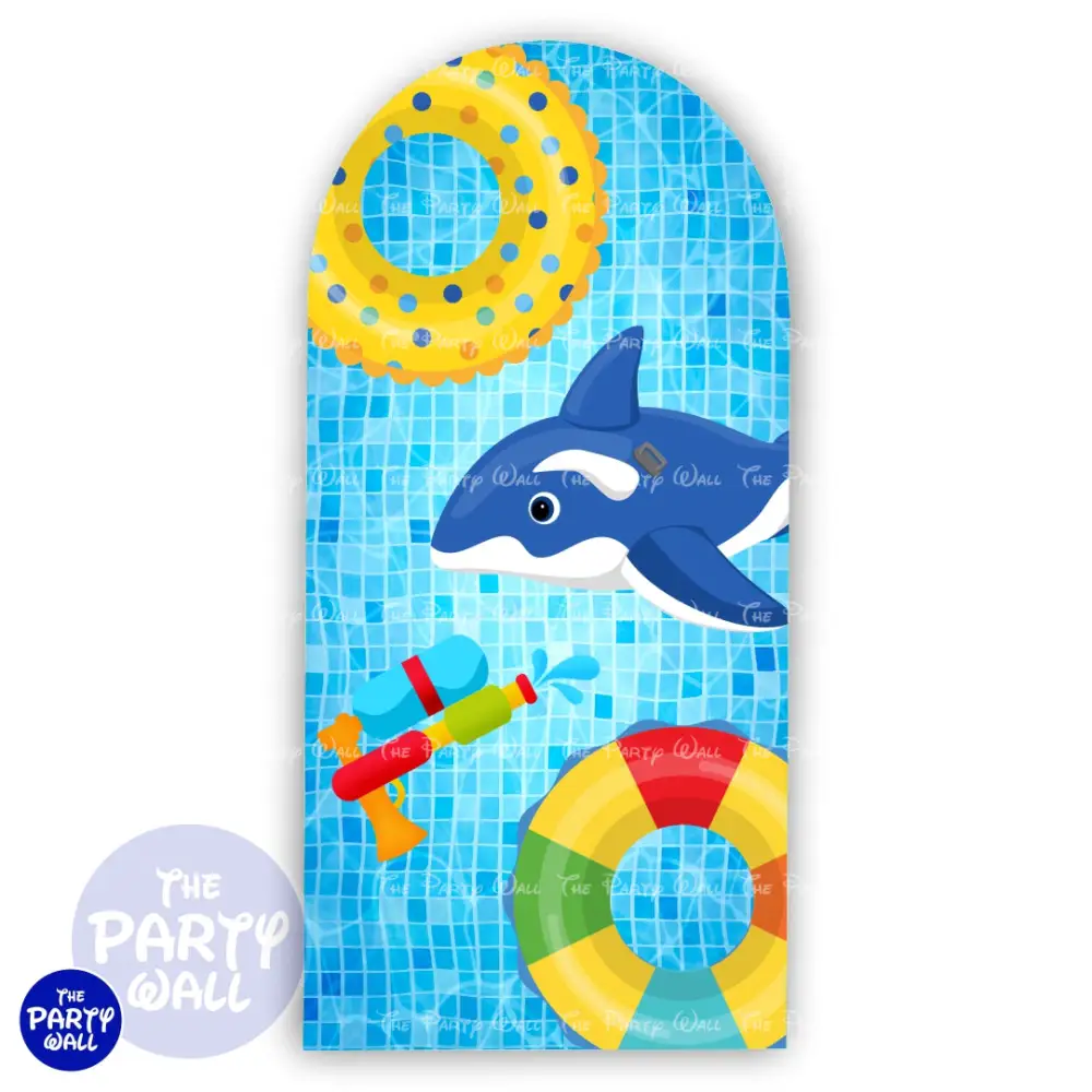 Pool Party / Albercada - Funda para mampara de punta redonda o rectangular The Party Wall