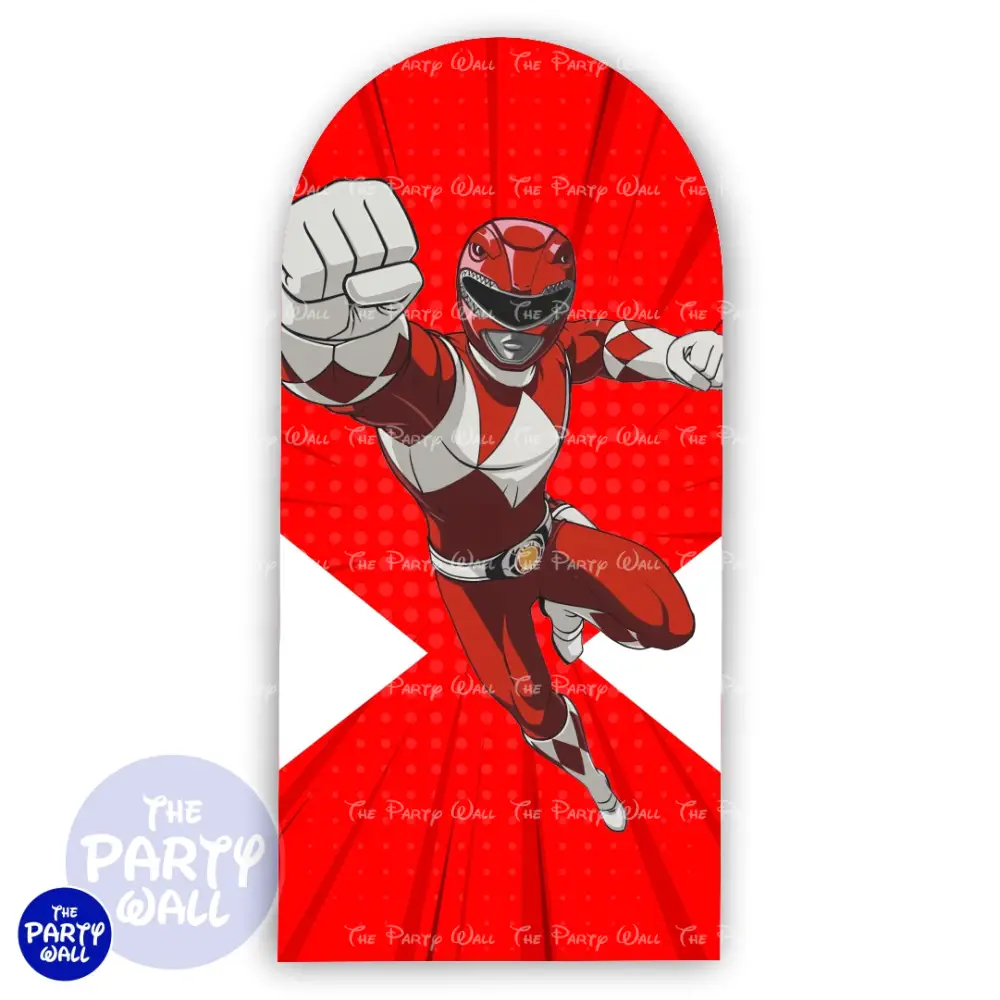 Power Rangers - Funda para mampara de punta redonda o rectangular The Party Wall
