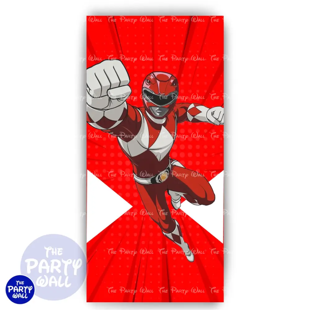 Power Rangers - Funda para mampara de punta redonda o rectangular The Party Wall