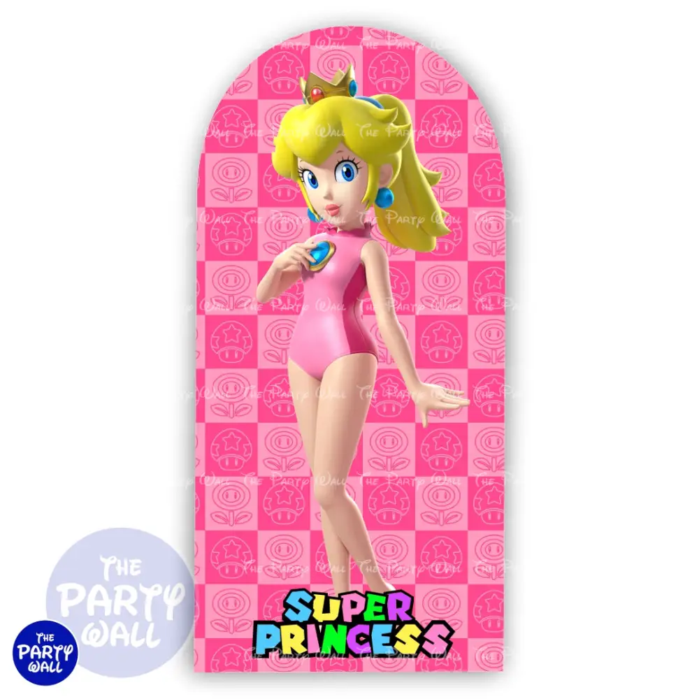 Princesa Peach - Funda para mampara de punta redonda o rectangular The Party Wall