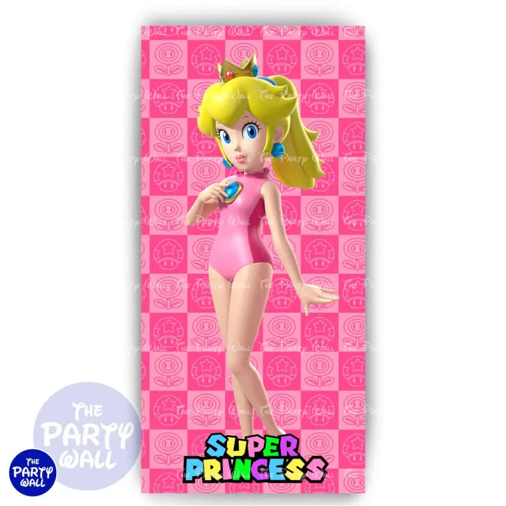 Princesa Peach - Funda para mampara de punta redonda o rectangular The Party Wall