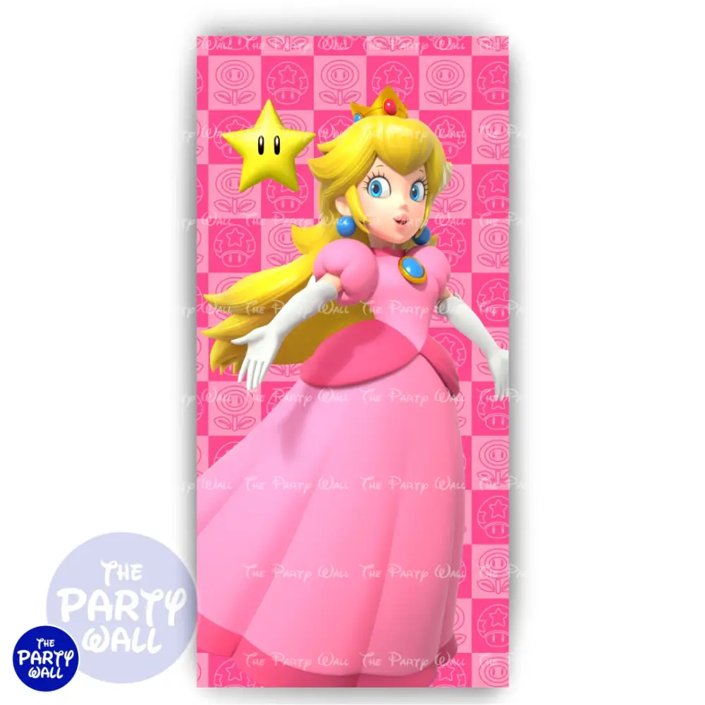 Princesa Peach - Funda para mampara de punta redonda o rectangular The Party Wall