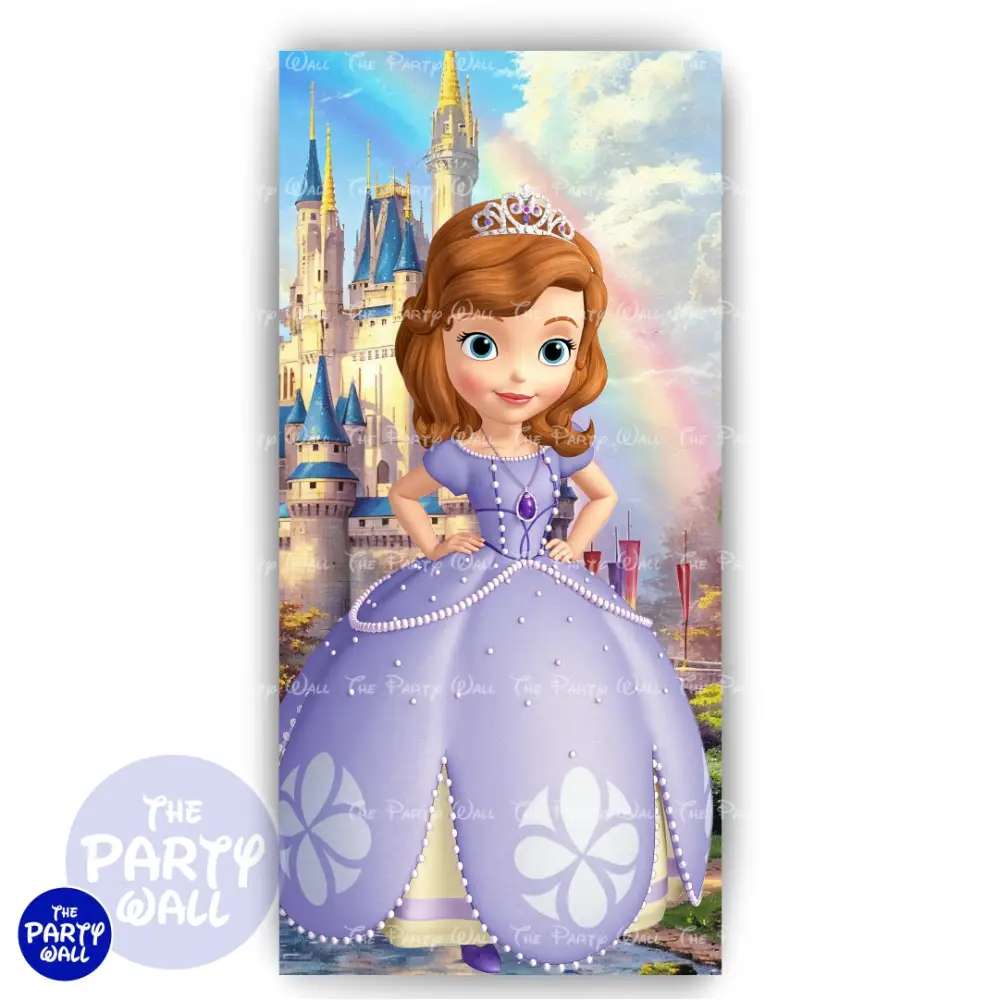 Princesa Sofia - Funda para mampara de punta redonda o rectangular The Party Wall