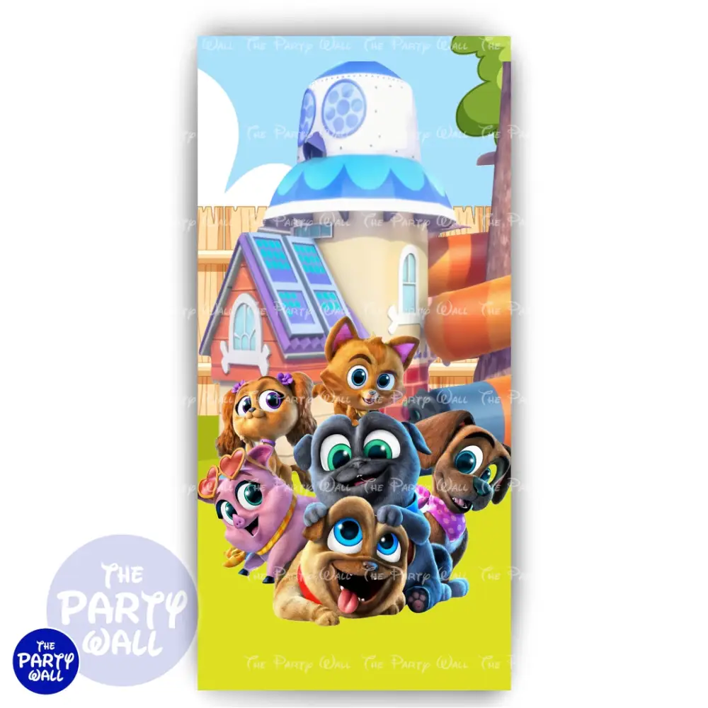 Puppy Dog Paws - Funda para mampara de punta redonda o rectangular The Party Wall
