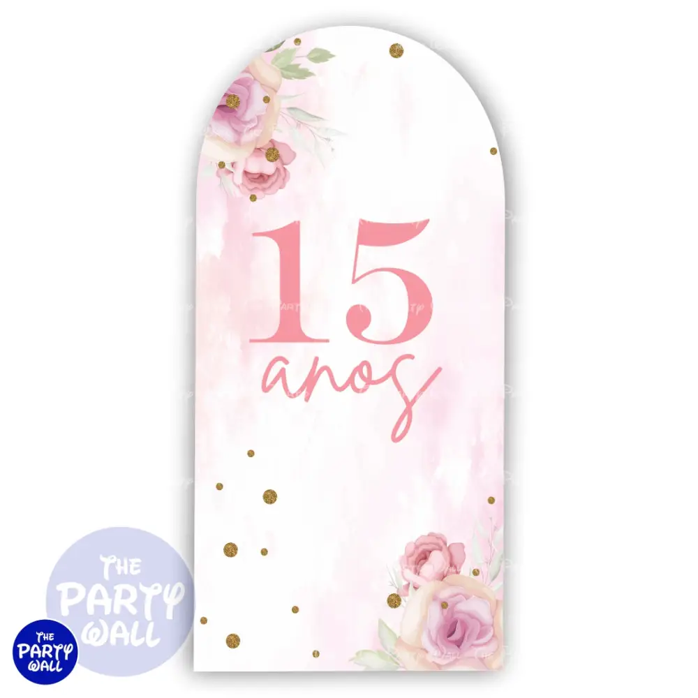 Quince ños - Funda para mampara de punta redonda o rectangular The Party Wall