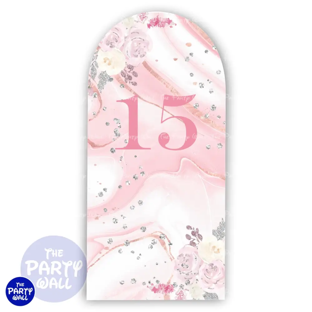 Quince ños - Funda para mampara de punta redonda o rectangular The Party Wall
