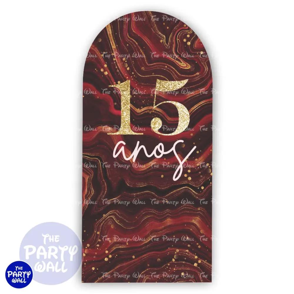 Quince ños - Funda para mampara de punta redonda o rectangular The Party Wall
