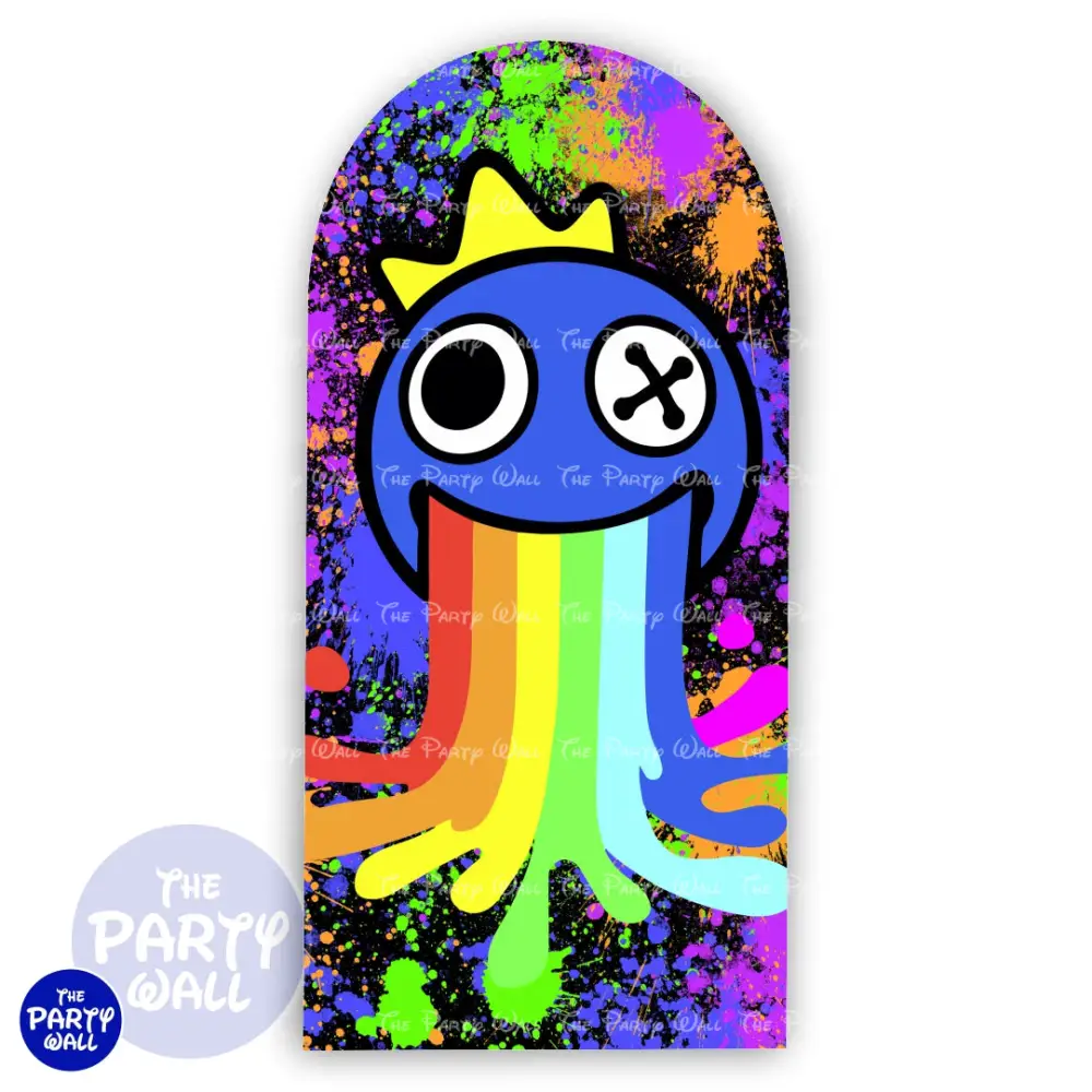 Rainbow Friends - Funda para mampara de punta redonda o rectangular The Party Wall