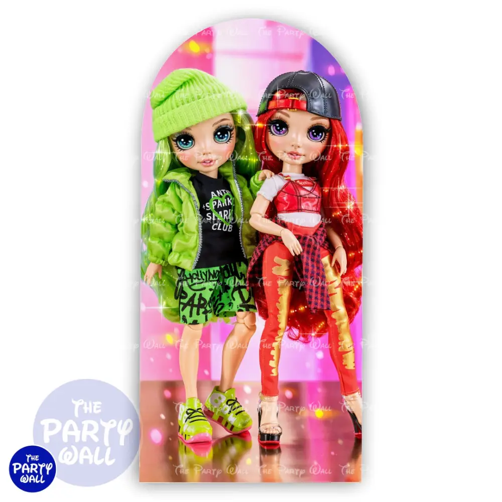 Rainbow High - Funda para mampara de punta redonda o rectangular The Party Wall