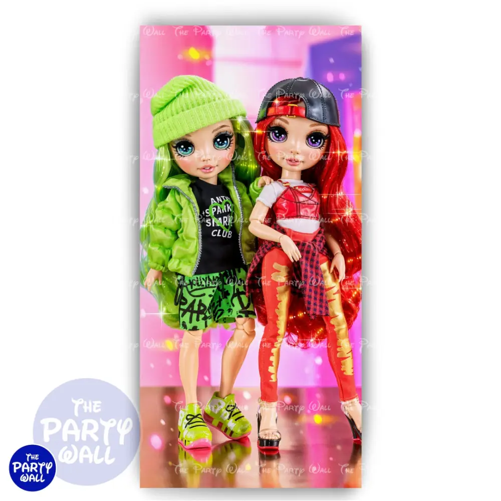 Rainbow High - Funda para mampara de punta redonda o rectangular The Party Wall