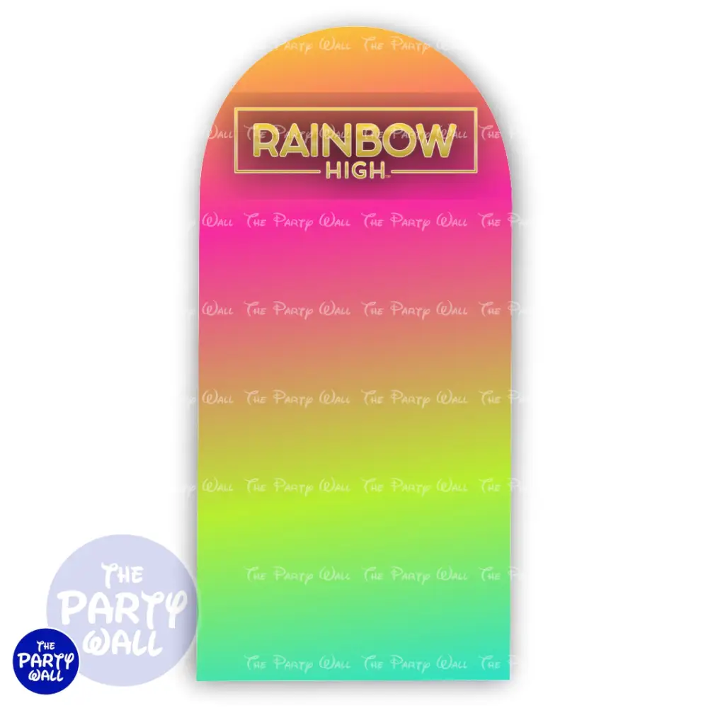 Rainbow High - Funda para mampara de punta redonda o rectangular The Party Wall