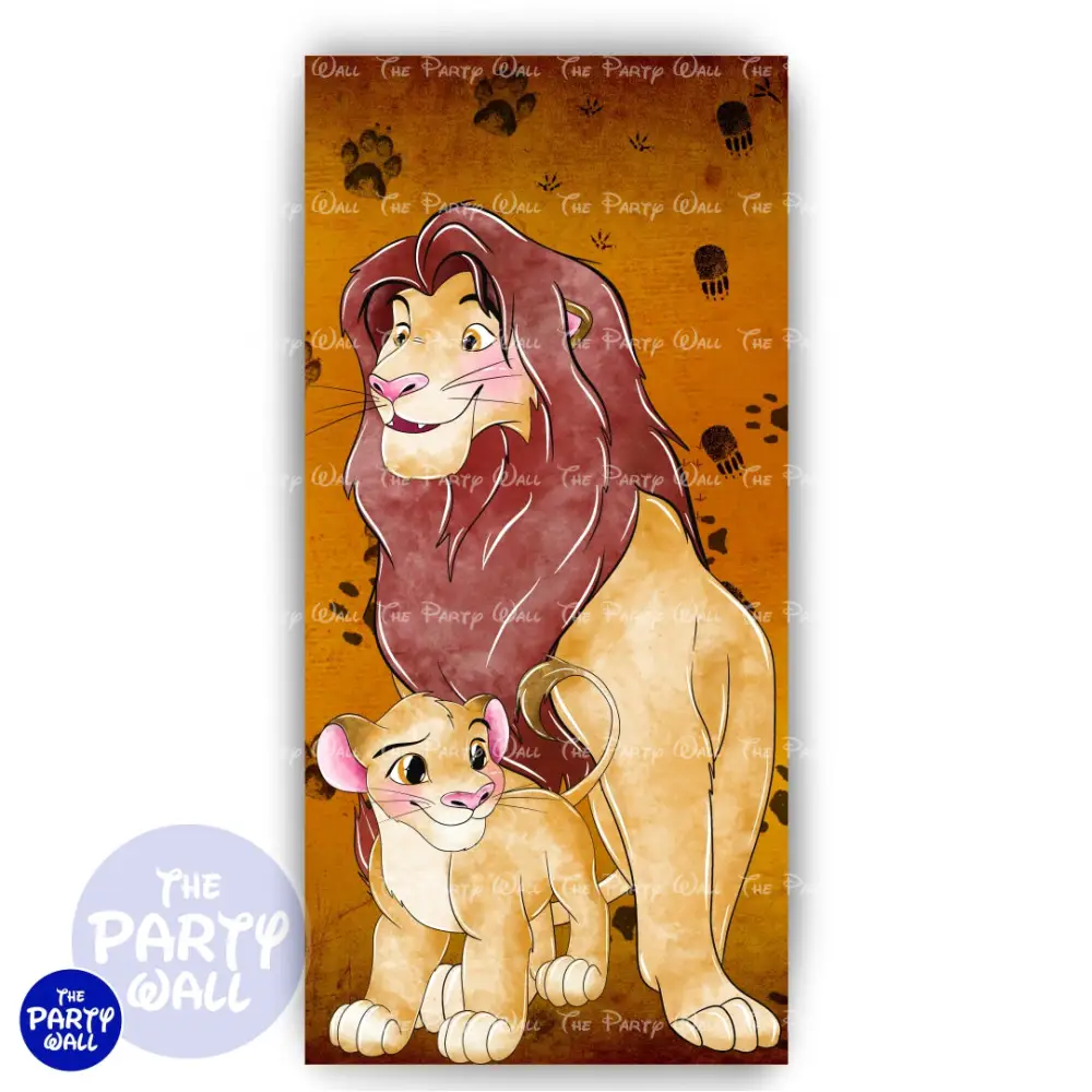 El Rey León - Funda para mampara de punta redonda o rectangular The Party Wall