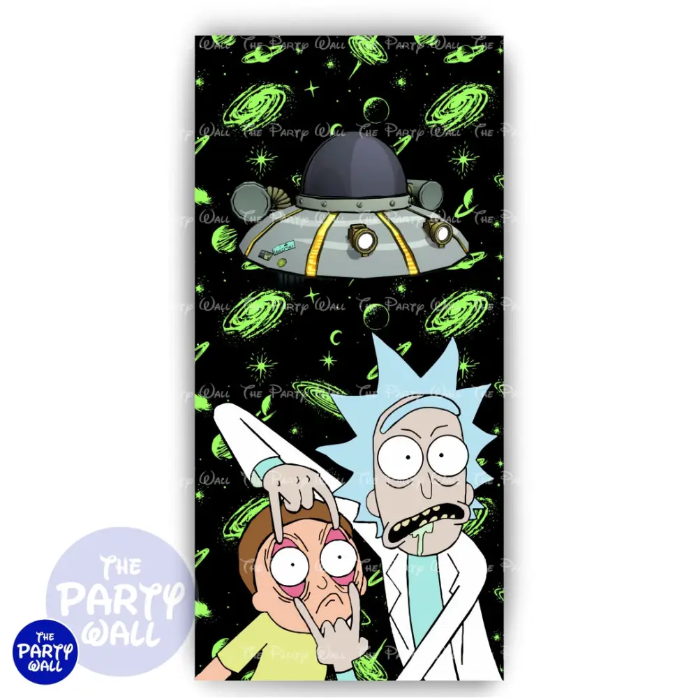 Rick y Morty - Funda para mampara de punta redonda o rectangular The Party Wall