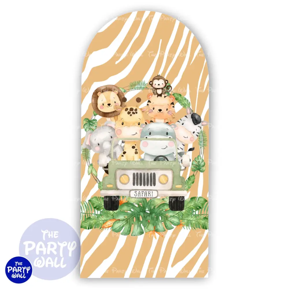 Safari Cute - Funda para mampara de punta redonda o rectangular The Party Wall