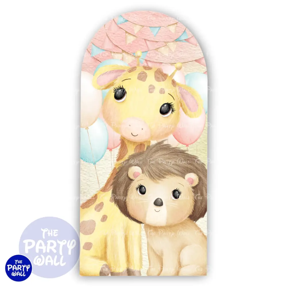 Safari Cute - Funda para mampara de punta redonda o rectangular The Party Wall