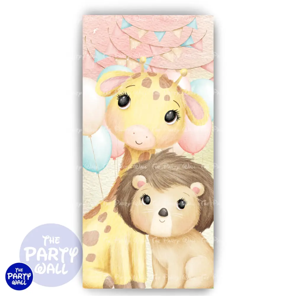 Safari Cute - Funda para mampara de punta redonda o rectangular The Party Wall