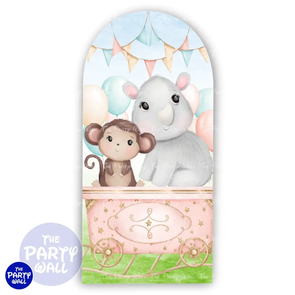 Safari Cute - Funda para mampara de punta redonda o rectangular The Party Wall