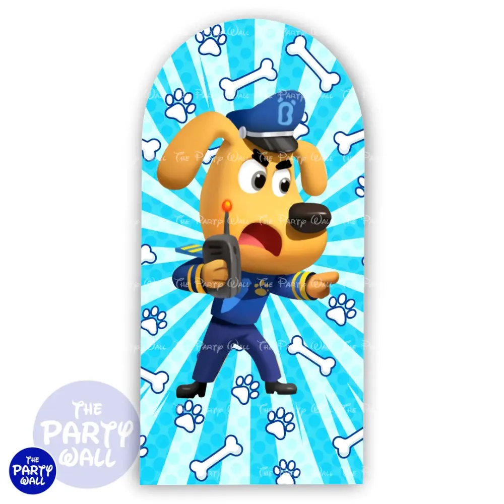 Sheriff Labrador - Funda para mampara de punta redonda o rectangular The Party Wall